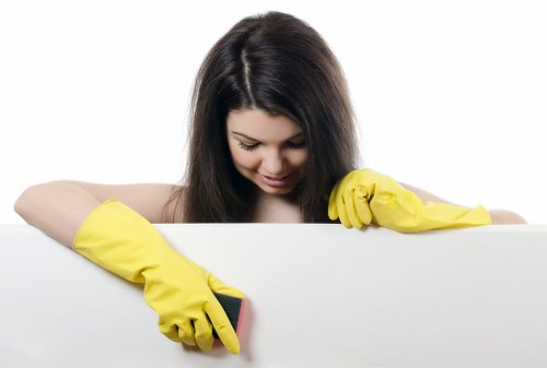 Local cleaners preparing a Kentishtown flat for handover