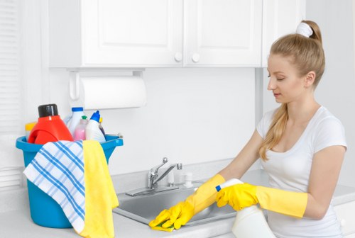 Professional Cleaner Kentishtown safety framework with PPE and planning