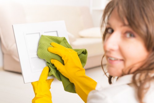 Local cleaning team maintaining a Kentishtown office kitchen and shared space