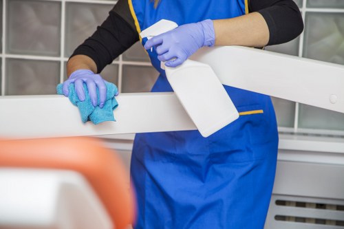 Deep cleaning equipment used on tiled flooring in Kentishtown